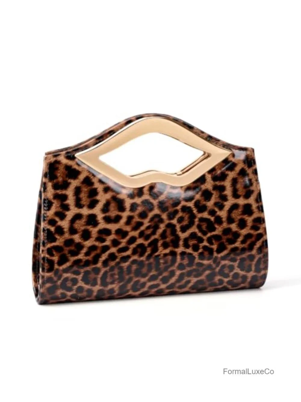 Lip-Shaped Handle Clutch Purse Patent PU Leather Evening Bag Prom Wedding